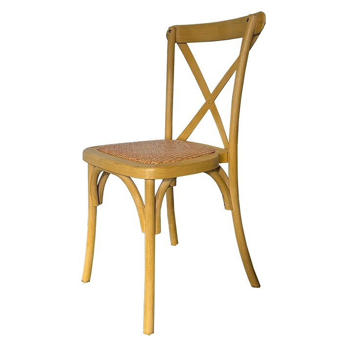 Alt Silla Crossback Imitación madera con acabado iroko Para Eventos EME Mobiliario