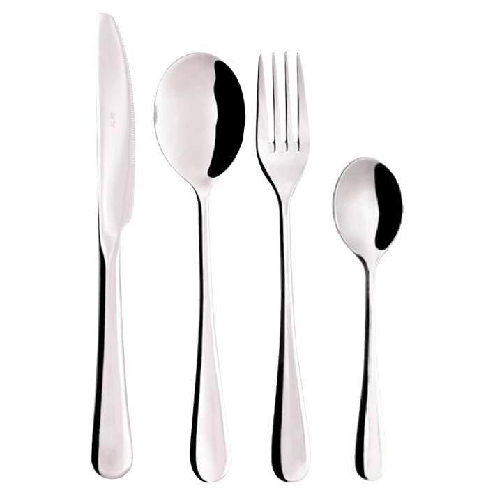 Alt Cubertería completa fabricada en acero inoxidable 18% sin níquel, vajillas aptas para lavavajillas y para su uso intensivo EME Mobiliario