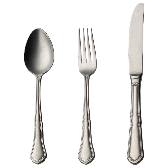 Alt Cubertería Florencia Vintage con un bonito acabado envejecido está fabricada con acero inox 18/0 apta para el uso intensivo profesional EME Mobiliario 