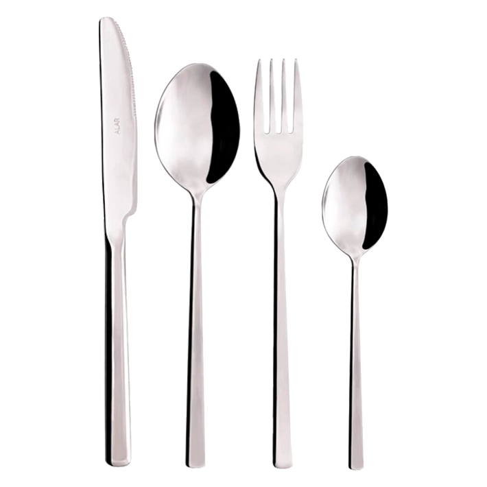 Alt Cubertería completa fabricada en acero inoxidable 18% sin níquel presenta un acabado apto para lavavajillas EME Mobiliario