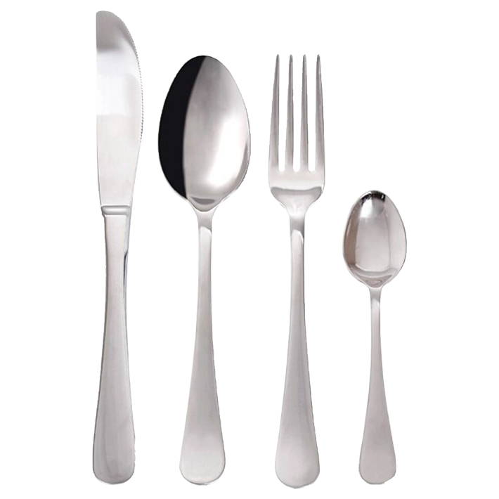 Alt Cubertería fabricada en acero inoxidable 18/10 con níquel compuesta por 120 piezas con un bonito acabado diseñado para un uso intensivo EME Mobiliario