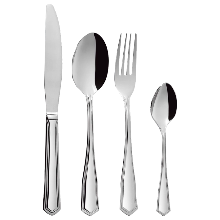 Alt Cubertería con un bonito acabado fabricada en acero inoxidable con níquel, bonito acabado de espejo en el mango. Ideal para eventos y hostelería EME Mobiliario