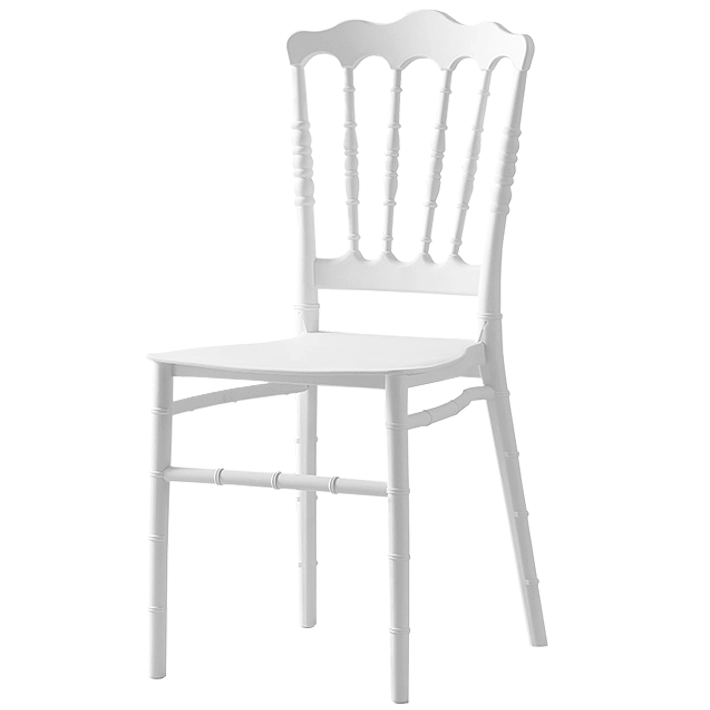 Alt Silla Napoleón Blanca tiene una estructura apilable fabricada con polipropileno