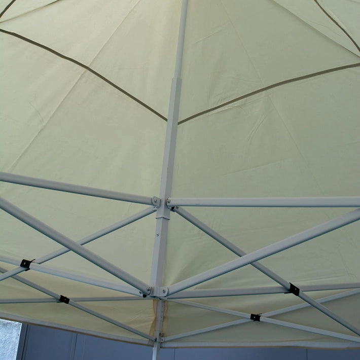 Alt Carpas Plegables con estructura de acero y lona 100% poliéster de color crema EME Mobiliario