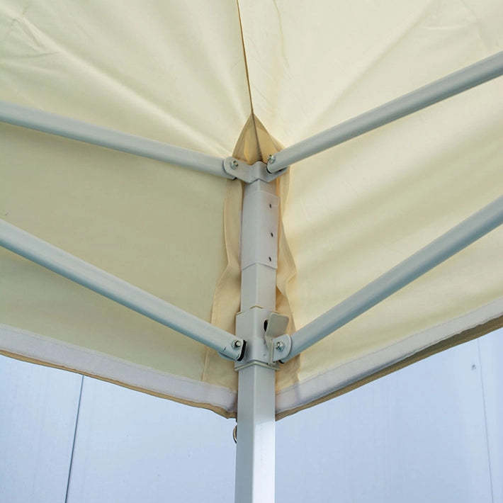 Alt Carpas Plegables con estructura de acero y lona 100% poliéster de color crema EME Mobiliario