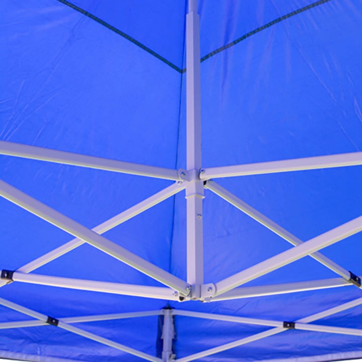 Alt Carpas Plegables con estructura de acero y lona 100% poliéster de color azul EME Mobiliario