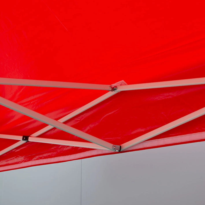 Alt Carpas Plegables con estructura de acero y lona 100% poliéster de color roja EME Mobiliario