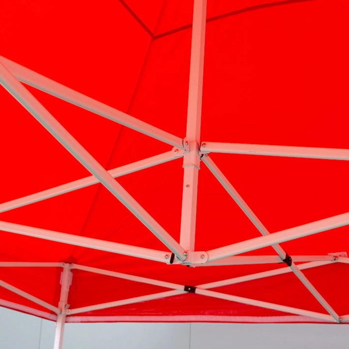 Alt Carpas Plegables con estructura de acero y lona 100% poliéster de color roja EME Mobiliario