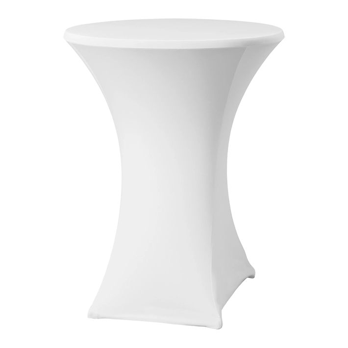 Alt Funda Elástica de color blanco para cubrir mesas cocktail diseñadas para eventos y hostelería EME Mobiliario