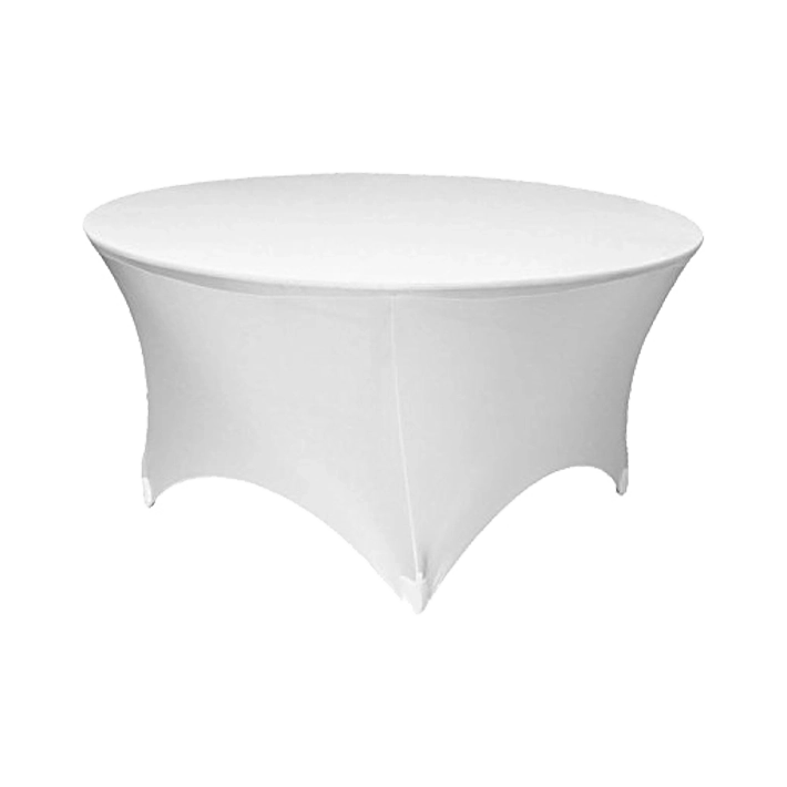 Alt Funda Elástica Redonda color Blanco para mesas redondas de 180cm, ideal para eventos y hostelería