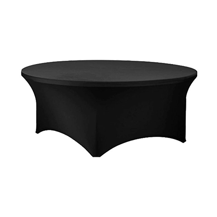 Alt Funda Elástica Redonda color Negro para mesas redondas de 180cm, ideal para eventos y hostelería