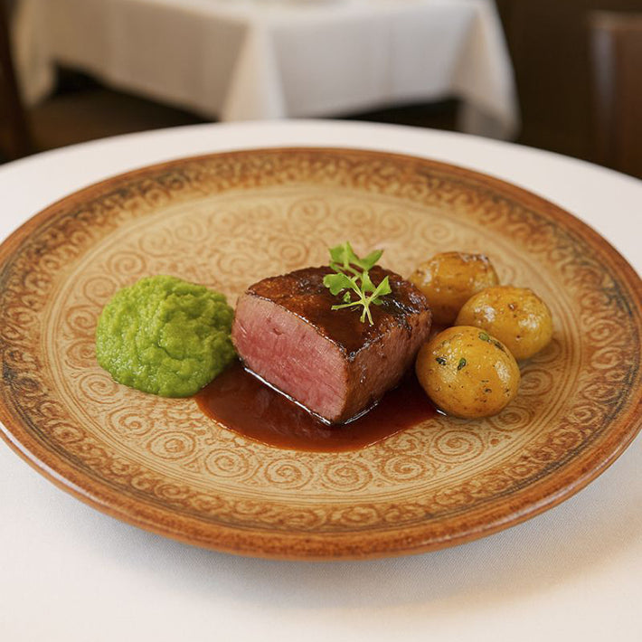 Alt Platos Hondo Albus Castelló con tonos tierra Para Eventos y Hostelería EME Mobiliario