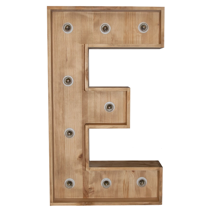 Alt Letra de Madera con Luz decorativa para eventos EME Mobiliario 