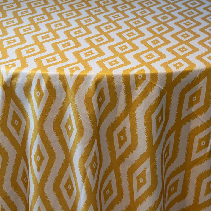 Alt Mantel Ikat Mostaza fabricado 100% en poliéster ideal para el uso intensivo profesional 