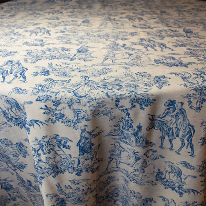 Alt Mantel Tolie de Jouy Azul fabricado 100% en poliéster ideal para el uso intensivo profesional