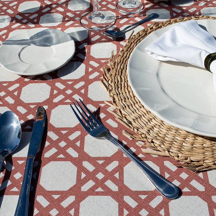 Alt Manteles Geométricos de color Rojo Para Eventos EME Mobiliario