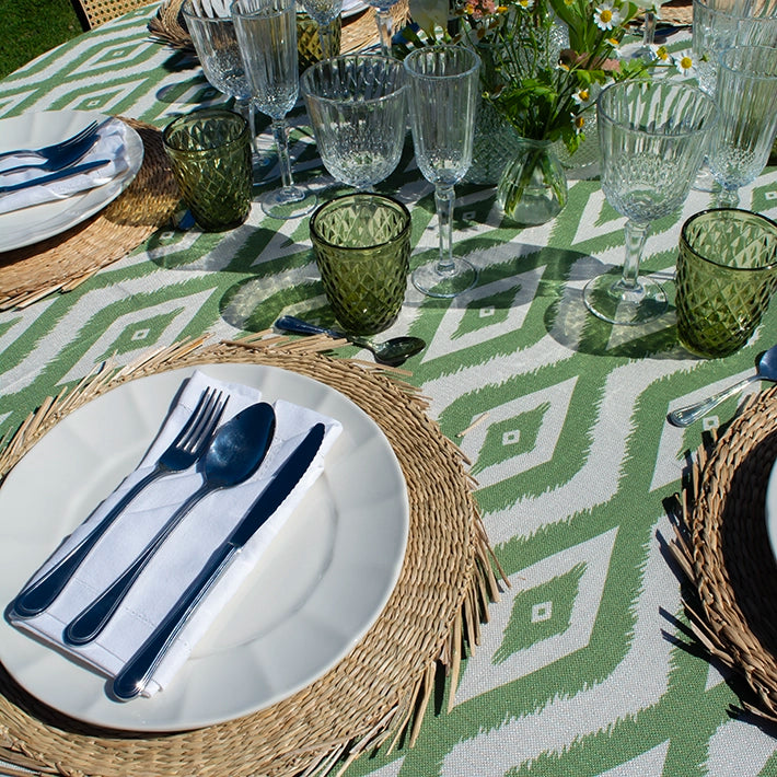 Alt Manteles Estampados De Color Verde Para Eventos EME Mobiliario