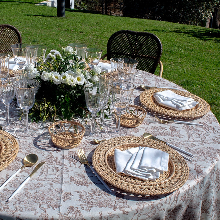 Alt Manteles Toile de Jouy Arena Para Eventos y Hostelería EME Mobiliario