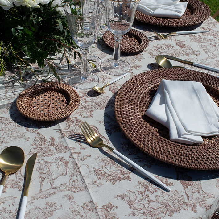 Alt Mantel Toile de Jouy Arena fabricado con tejido 100% poliéster ideal para el uso intensivo profesional 