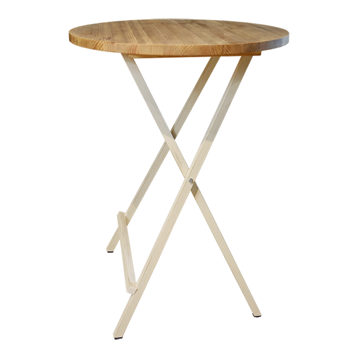 Alt Mesa Alta Blanca Plegable Hierro y Madera ideal para el uso intensivo profesional EME Mobiliario 