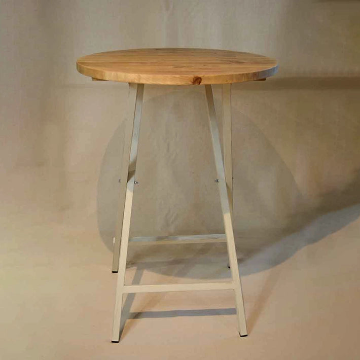 Alt Mesa Alta Blanca Plegable Hierro y Madera ideal para el uso intensivo profesional EME Mobiliario 