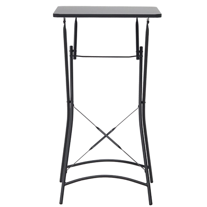 Alt Mesa Ibiza Alta Negra fabricada en acero ideal para eventos y hostelería