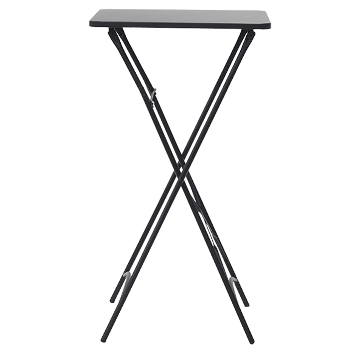 Alt Mesa Ibiza Alta Negra fabricada en acero ideal para eventos y hostelería