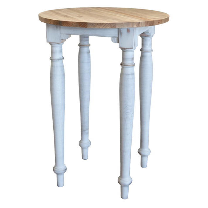 Alt Mesa de Madera Alta de estilo rústico con un acabado natural EME Mobiliario