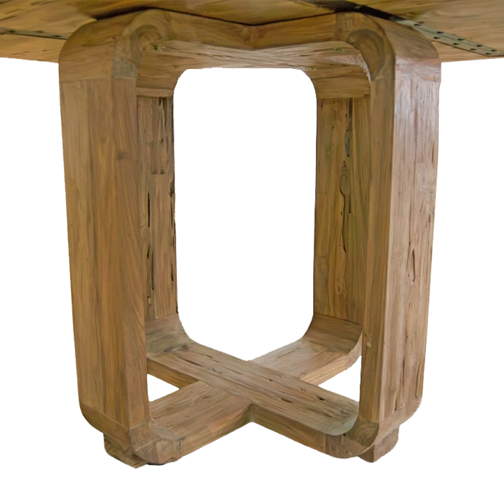 Mesa Comedor Atlas Teka Madera Reciclada fabricada con madera maciza de teca reciclada