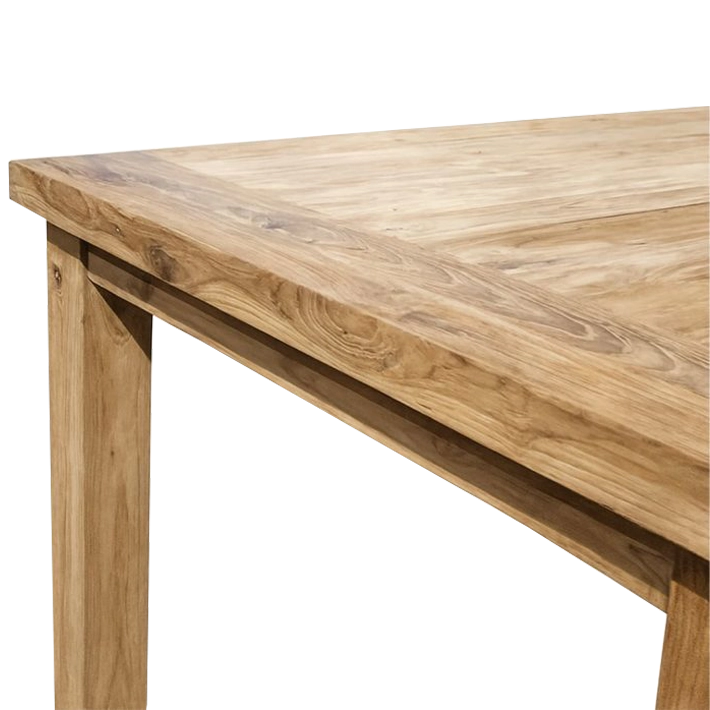 Alt Mesa Comedor Ibiza Teka fabricada de forma artesanal es una mesa con un acabado natural y elegante para comedores de grandes dimensiones