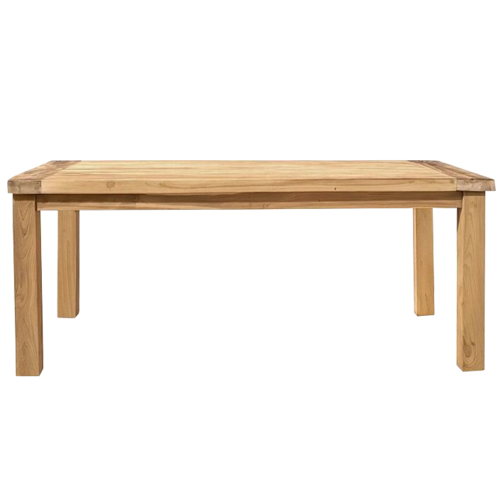 Alt Mesa Comedor Ibiza Teka fabricada de forma artesanal es una mesa con un acabado natural y elegante para comedores de grandes dimensiones