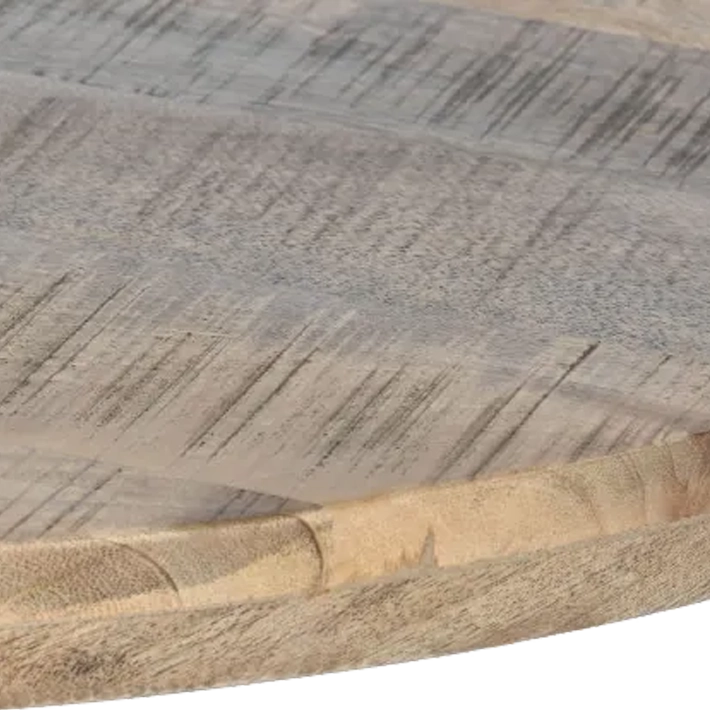 Alt Mesa Comedor Metal Mango Natural fabricada en madera y metal, elegante, sofisticada y desmontable EME Mobiliario 