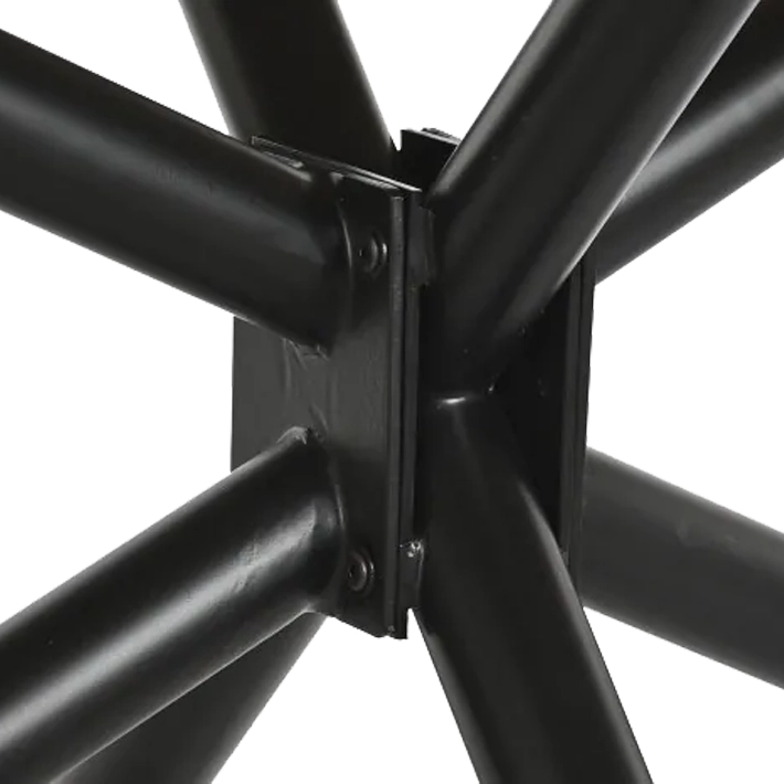 Alt Mesa Comedor Metal Mango Natural fabricada en madera y metal, elegante, sofisticada y desmontable EME Mobiliario 