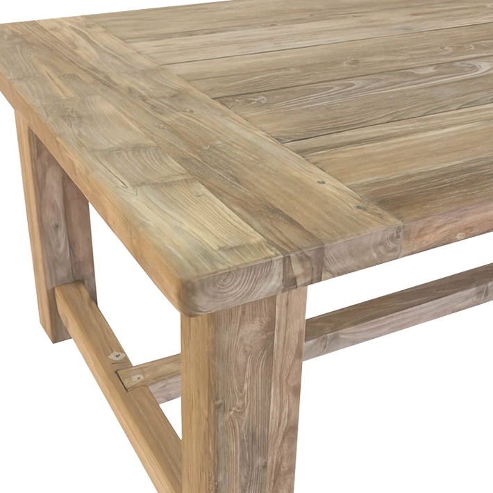 Alt Mesa Comedor Napa Teka fabricada en madera maciza ideal para disfrutar de un estilo rústico en comedores de grandes dimensiones