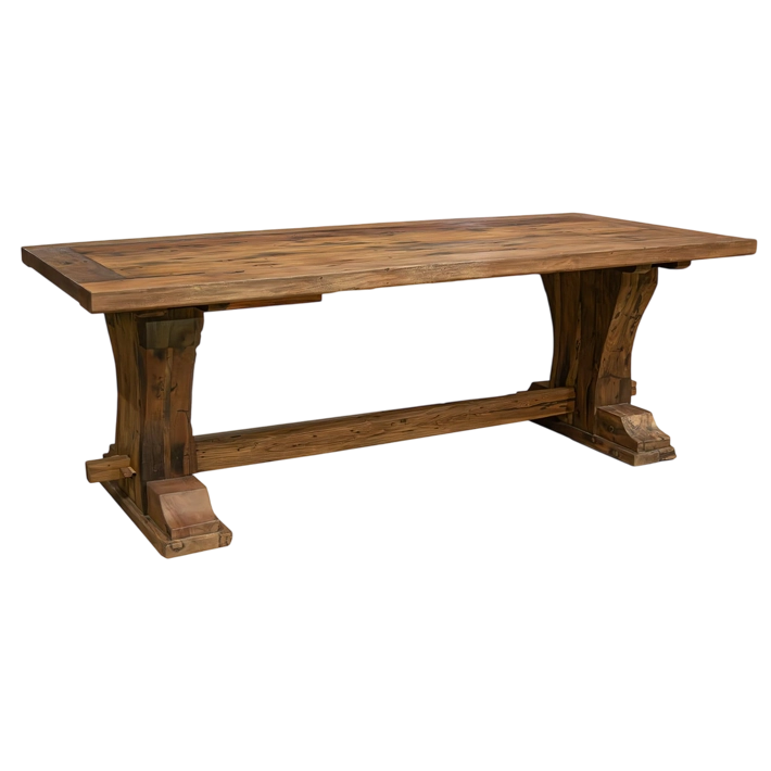 Mesa de Comedor Madera Reciclada Vía Tren