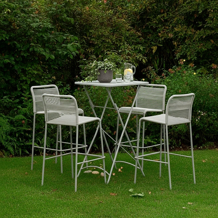 Conjuntos de Mesa + 4 Taburetes Ibiza Verde Para Hostelería y Eventos 