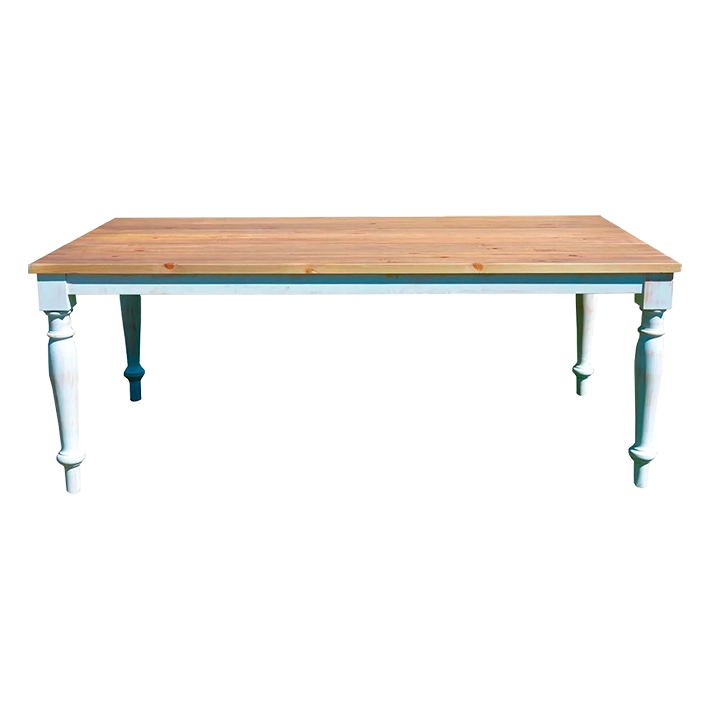 Alt Mesa de madera con estilo Rústico Natural 200 x 100cm, para eventos y hostelería EME Mobiliario