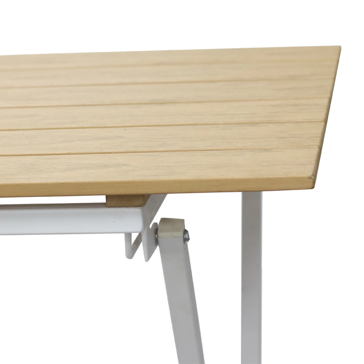 Alt Mesa Mallorca Rectangular 120x60cm con estructura blanca es una mesa plegable ideal para el uso intensivo profesional EME Mobiliario 