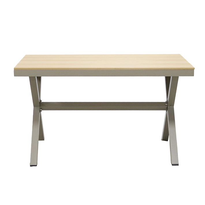 Mesas Napoli con estructura fabricada en acero de calidad con tablero de imitación madera 