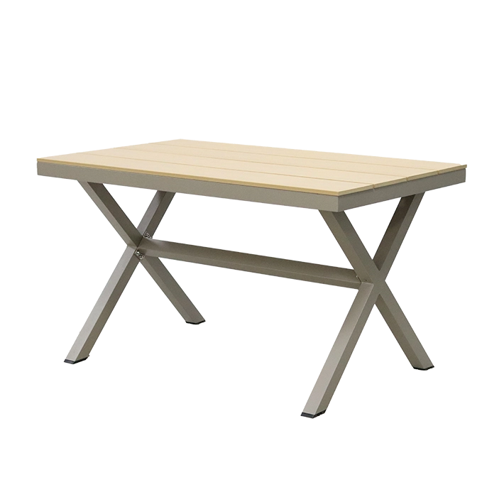 Mesas Napoli con estructura fabricada en acero de calidad con tablero de imitación madera 