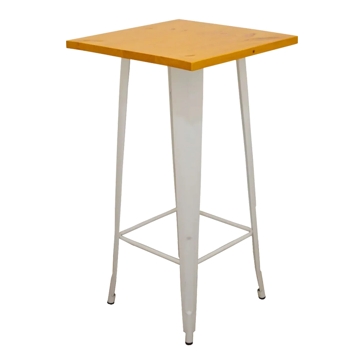 Alt Mesas Altas Tolix Blanca Madera Para Eventos y Hostelería EME Mobiliario