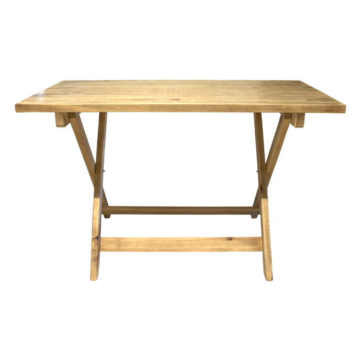 Mesa Velador Plegable 120x60cm fabricada en madera de pino ideal para el uso intensivo profesional 