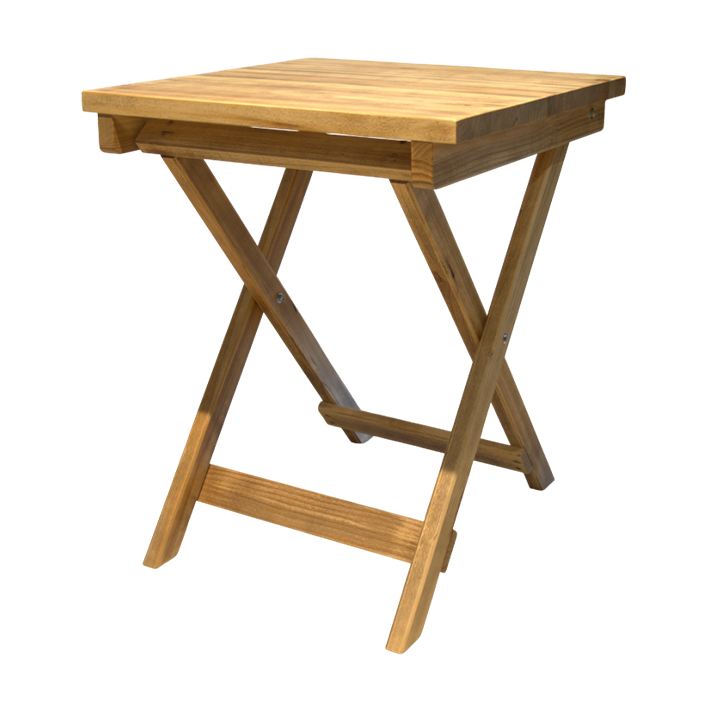 Mesa Velador Plegable 60x60cm fabricada en madera de pino perfecta para el uso intensivo profesional