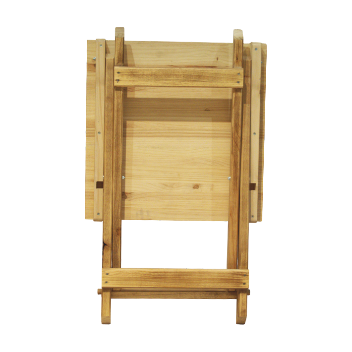 Mesa Velador Plegable 60x60cm fabricada en madera de pino perfecta para el uso intensivo profesional