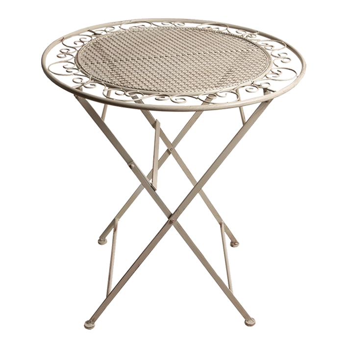 Alt Mesa de Forja Blanca Vintage fabricada en forja con acabado envejecido EME Mobiliario 