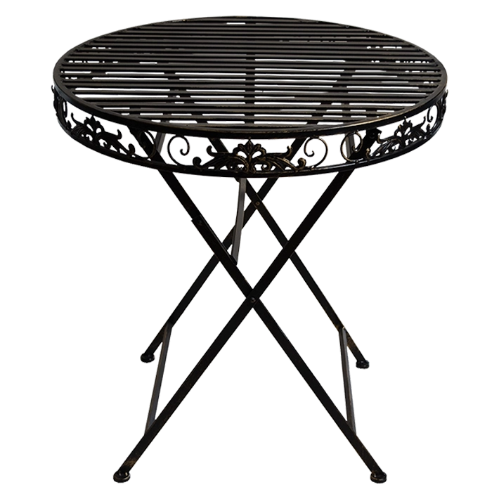 Alt Mesa de Forja Negra con un acabado envejecido y un diseño original y elegante 