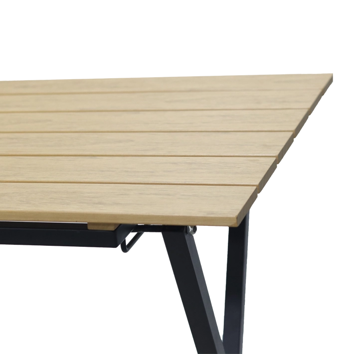 Alt Mesa Mallorca Rectangular 120x60cm con estructura negra es una mesa plegable ideal para el uso intensivo profesional EME Mobiliario 