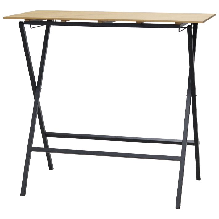 Alt Mesa Mallorca Rectangular 120x60cm con estructura negra es una mesa plegable ideal para el uso intensivo profesional EME Mobiliario 