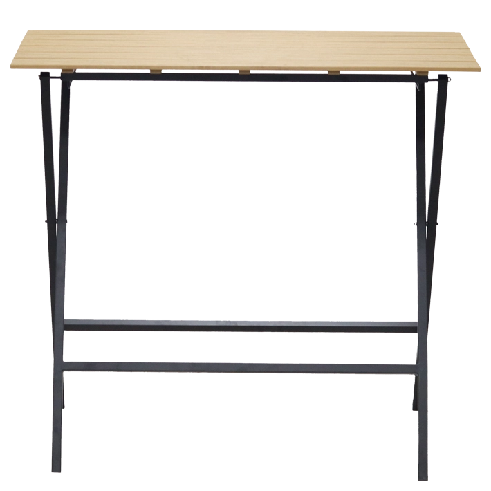 Alt Mesa Mallorca Rectangular 120x60cm con estructura negra es una mesa plegable ideal para el uso intensivo profesional EME Mobiliario 