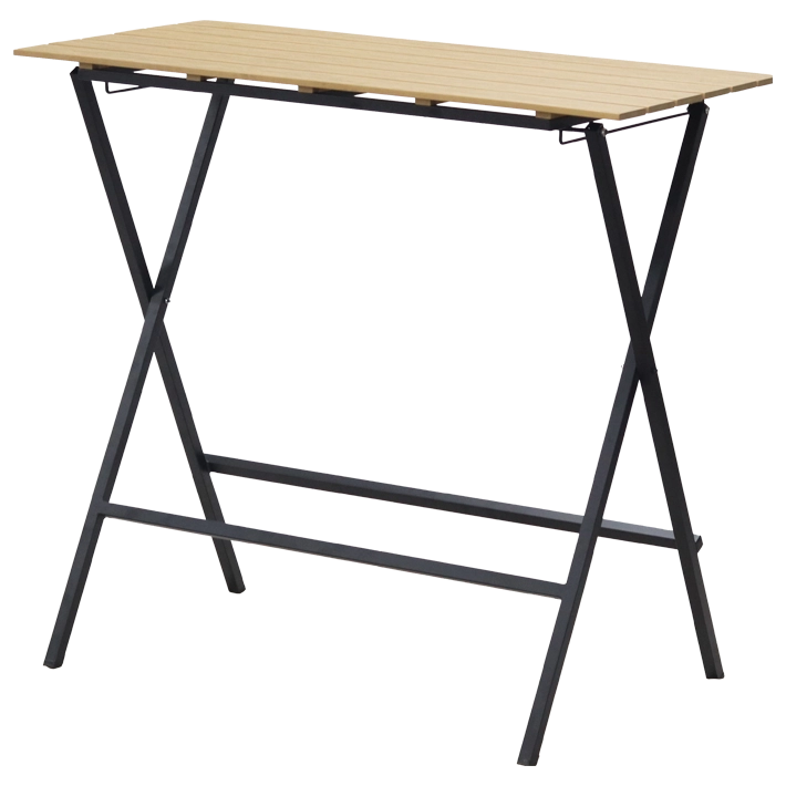 Alt Mesa Mallorca Rectangular 120x60cm con estructura negra es una mesa plegable ideal para el uso intensivo profesional EME Mobiliario 